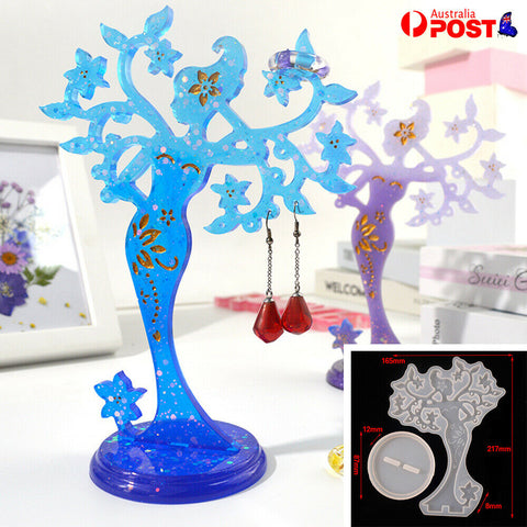 Silicone Jewelry Earrings Display Rack Resin Casting Mold Necklace Epoxy Mould