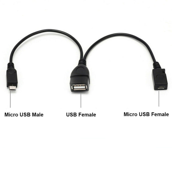 Micro USB To USB Female OTG Cable Adapter Hard Disk Converter For Samsung Galaxy