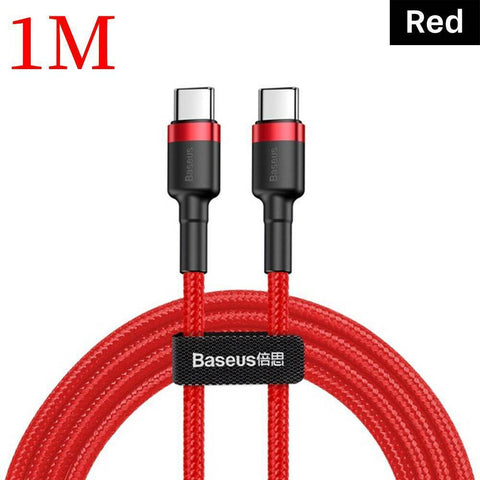 Baseus Usb Type C To Usb-C Cable Qc3.0 60W Pd Quick Charge Cable Fast Charging