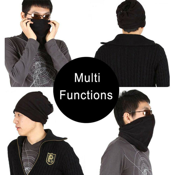 Neck Warmer Winter Fleece Snood Scarf Cap Wrap Thermal Ski Jogging Mens Unisex