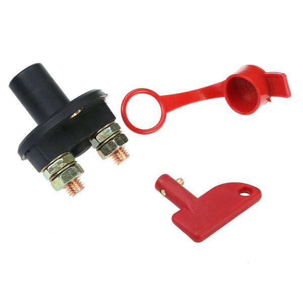 2Pcs 12V 24V Disconnect Battery Isolator Cut Off Kill Switch Key Car Marine Boat