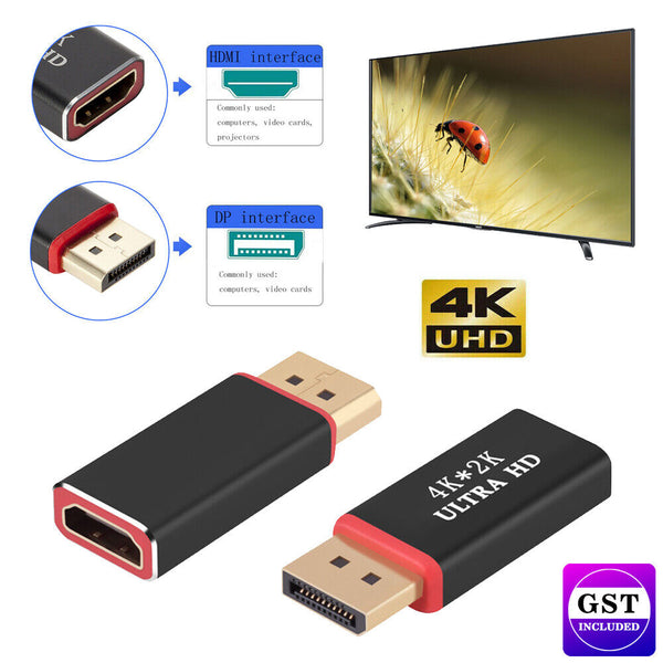 AU Aluminum alloy large dp to hdmi1.4 adapter 4K30HZ  PS8402A dp to hdmi