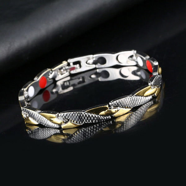 Mens Women Bracelet Magnetic Healing Bio Therapy Arthritis Pain Relief Bangle AU