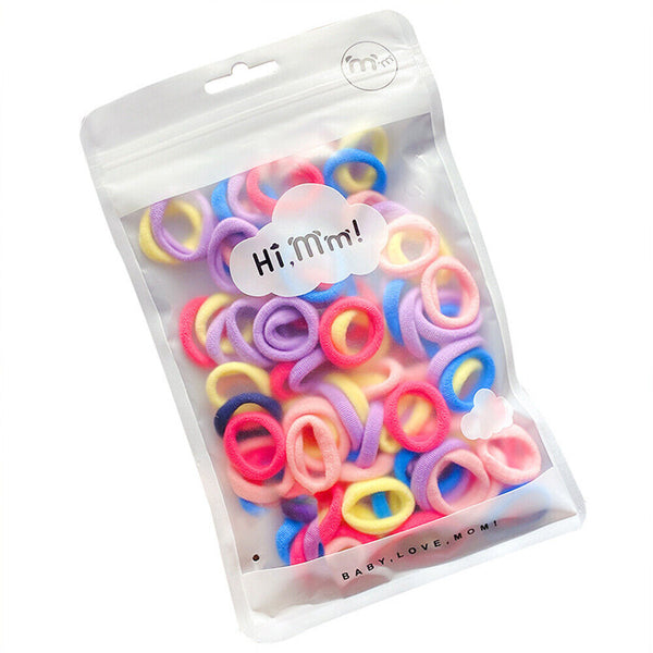 50/100Pcs Girls Mini Hair  Ties  Elastic Hairbands Kids Cute Baby Shower Gift