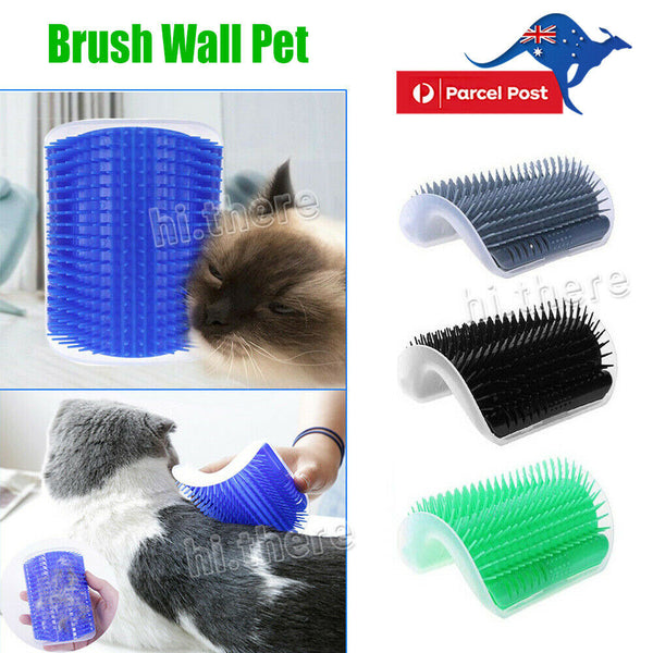 Pet Cat Self Groomer Brush Wall Corner Grooming Massage Comb Toy With Catnip