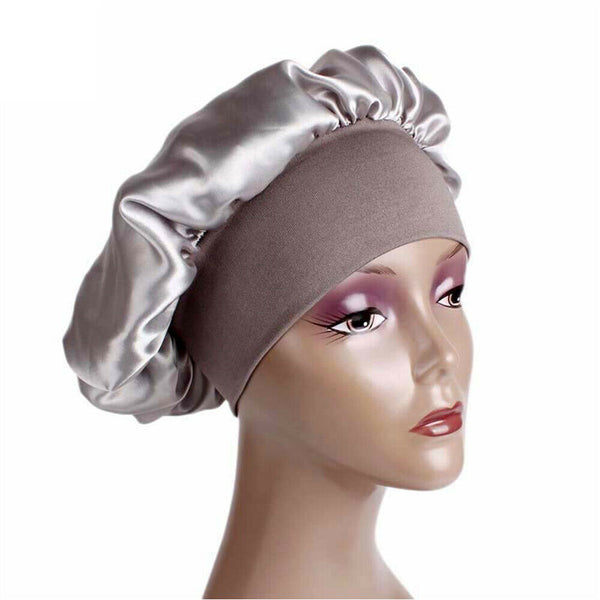 Women's Sleep Hair Hat Care Elastic Satin/Silk Sleeping Bonnet Night Soft Cap