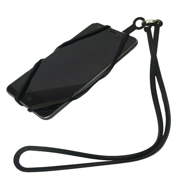 Neck Lanyard Strap Cell Phone ID Card Holder Fits 4"-6.2" Universal Silicone