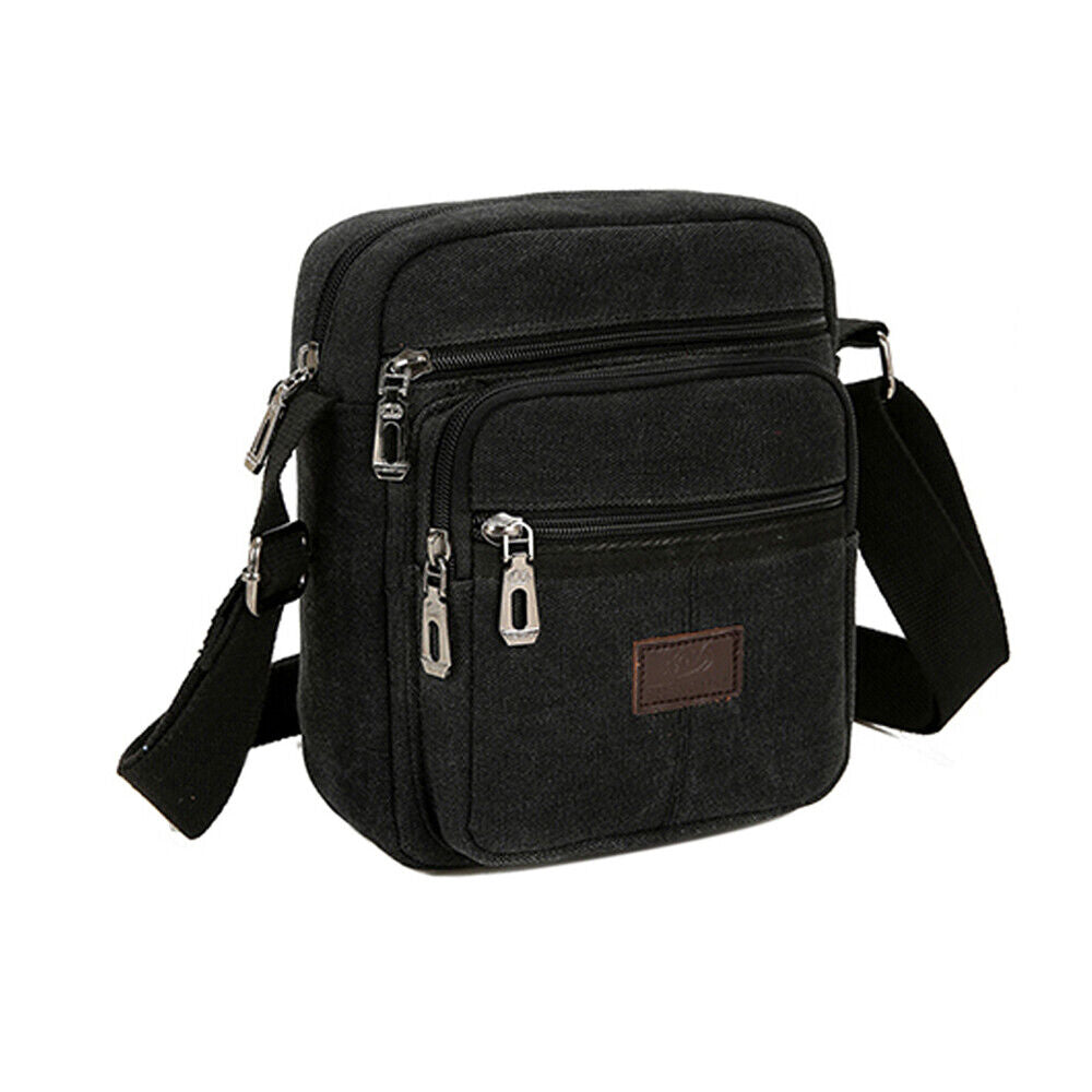 New Retro Men Canvas Shoulder Messenger Bag Crossbody Satchel Travel Man Bag AU