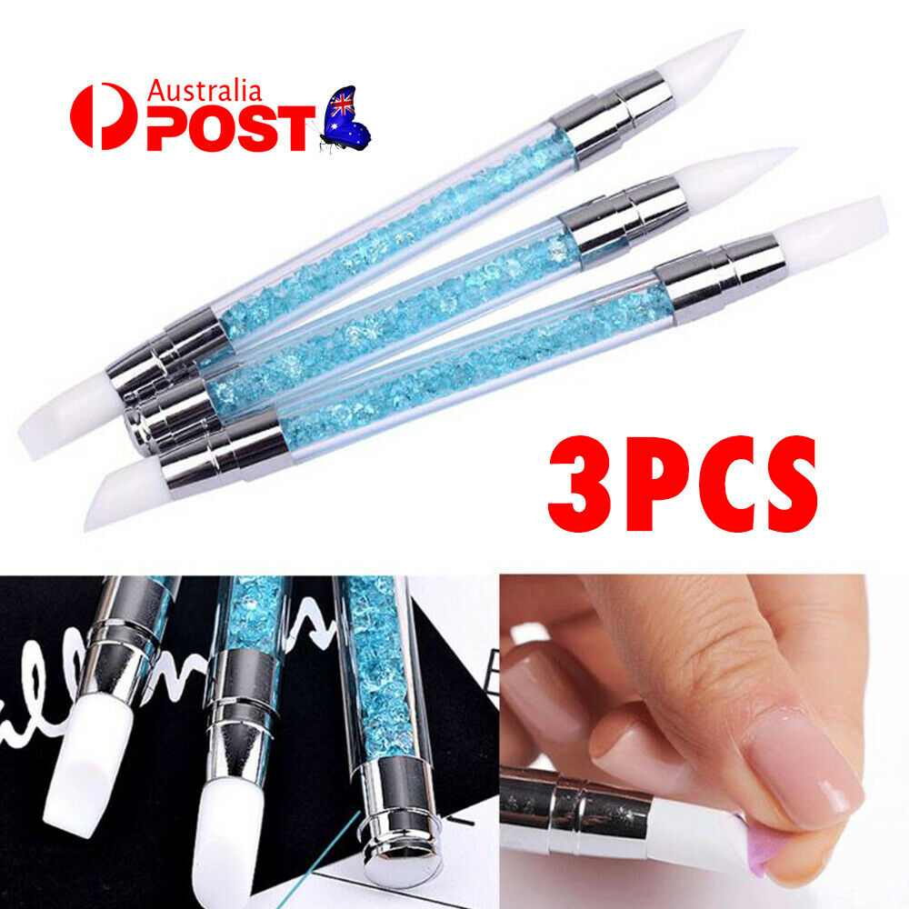 3Pcs Nail Art Design Brushes Dotting Pen Tool Set Painting UV Gel Drawing Brush