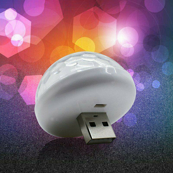 USB Mini LED RGB Disco Stage Car Light Party Club DJ KTV Magic Phone Ball Lamp