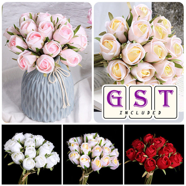 18x of imitation roses bridal bouquets wedding holiday home highend Party Decor