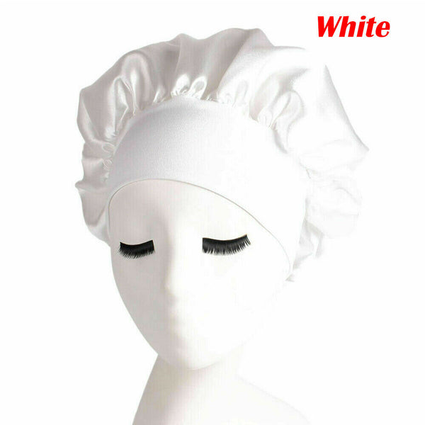 Women's Sleep Hair Hat Care Elastic Satin/Silk Sleeping Bonnet Night Soft Cap