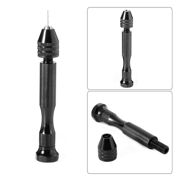 Mini Micro Hand Drill Bit with Keyless Chuck + 10 Twist Drills Rotary Tool BI338