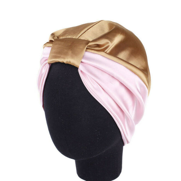 Womens Pure Silk Sleeping Cap Sleep Hat Night Hair Styling Care Bonnet Wrap