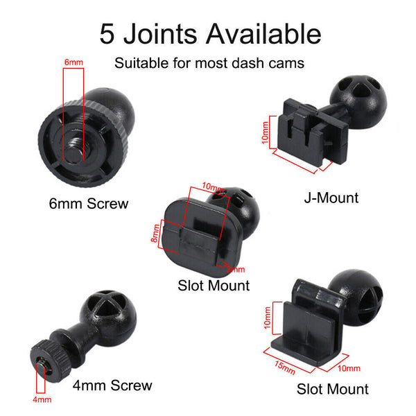 For Most Dash Cam GPS Suction Cup Mount Mirror Mount Clips 5 Joint Mount/Hot AU