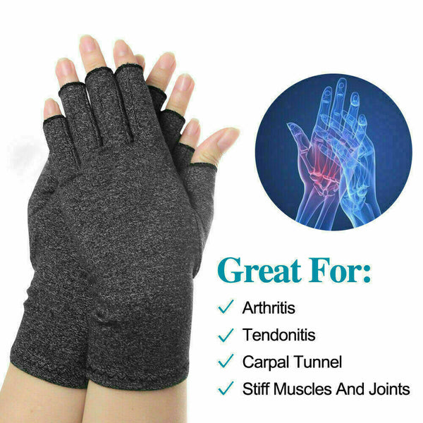 Arthritis Gloves Compression Joint Finger Pain Relief Hand Wrist Support Brace