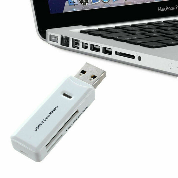 2in1 USB 3.0 Memory Card Reader Micro SD SDXC MMC TF LED Adapter For Mac Wins