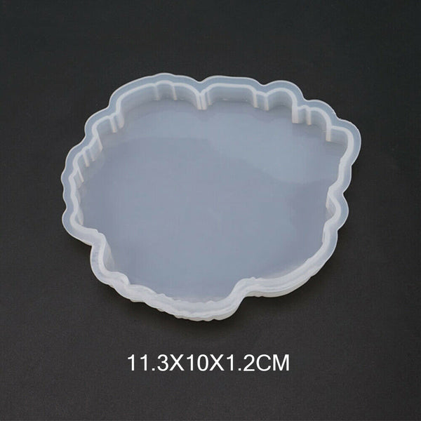 Coaster Resin Casting Mold Epoxy Mould Silicone Jewelry Agate Making Tool Craft