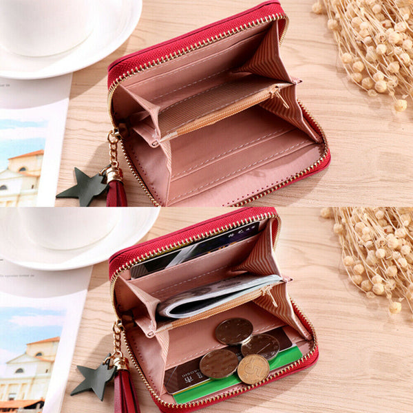 Women Wallet Short Small Coin Purse Ladies Folding Card Holder Card Leather AU