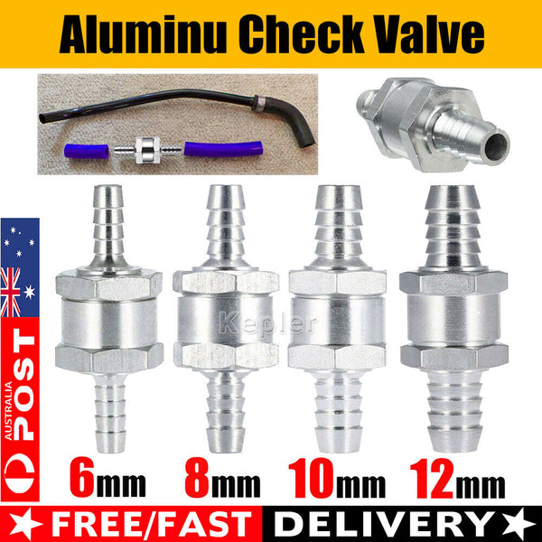 6/8/10/12mm Aluminum One-way Non-return Check Valve Fuel Water Gas/Air Vacuum