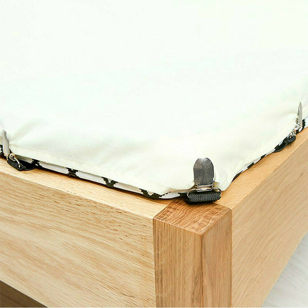 4Pcs Triangle Fitted Sheet Strap Clips Grippers Mattress Bed Suspenders Holder