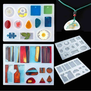 229 X DIY Jewelry Mould Handmade Crystal Glue Making Set Resin Silicone Mold Kit