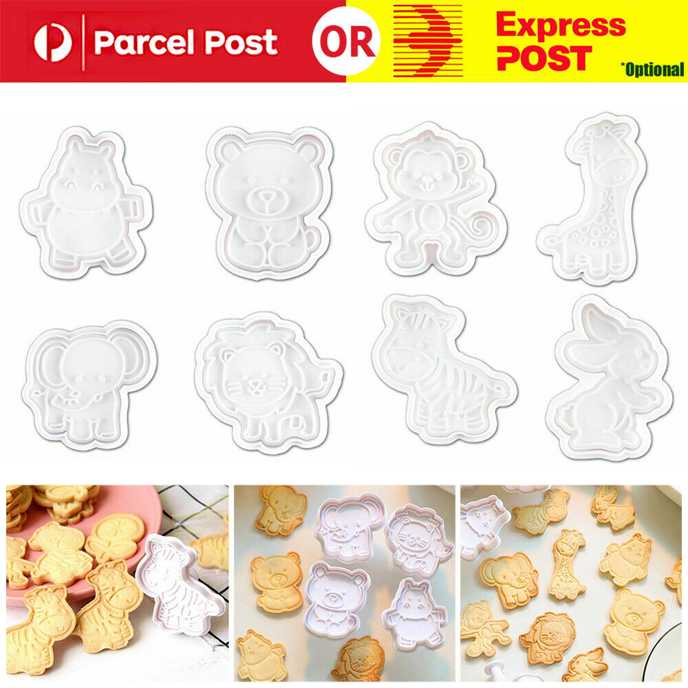 Animal Cookie Mold Plastic Biscuit Cutter Sugarcraft Jungle Party Baking Tool