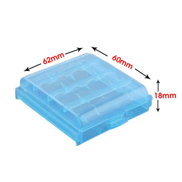 2 X AA AAA Battery Batteries Storage Case Holder Box Hard Plastic Rechargeable