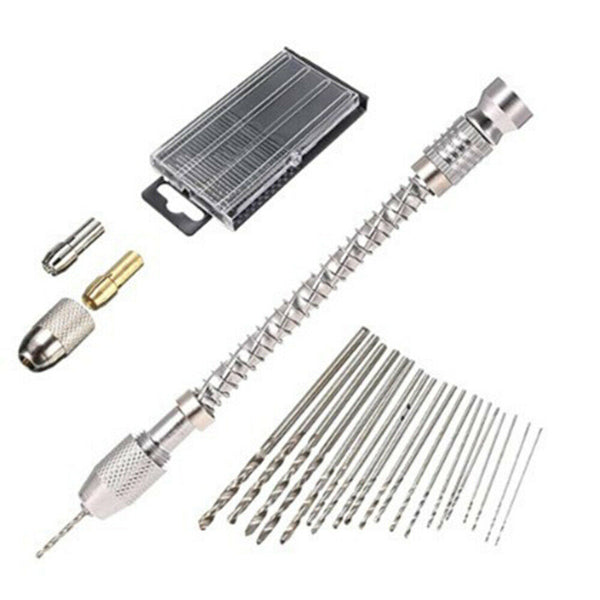 20 Twist Drill Bits Hand Drill Precision Pin HSS Woodworking Hand Drill Set Mini