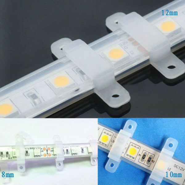 Silicone Mounting Bracket Clip Fastener to Fixing 5050 5630 3528 LED Strip Light