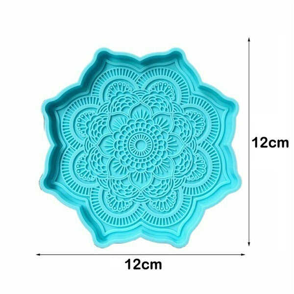 Coaster Epoxy Resin Mold Cup Mat Casting Silicone Mould DIY Crafts Home Decor