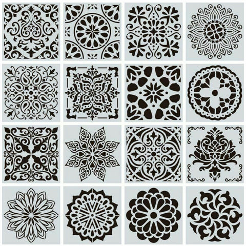 Mandala Painting Stencils Drawing Dot Templates For Floor Wall DIY Decor Paint