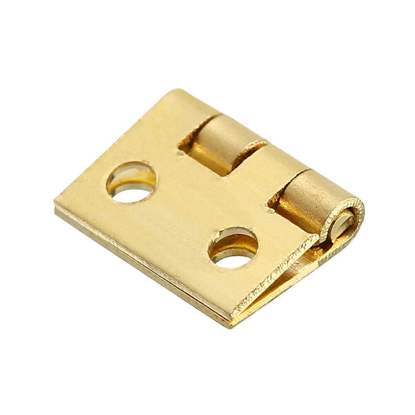 5-20Pcs Gold Pure Copper Small Mini Cabinet Drawer Butt Hinge 10*8MM DIY Craft