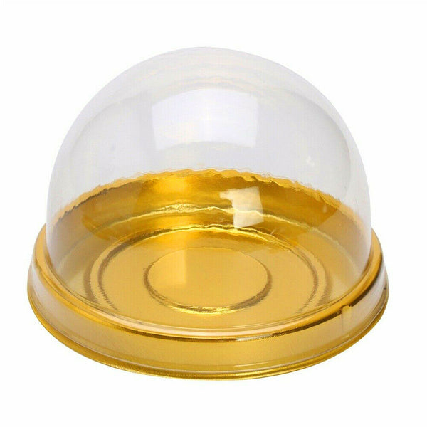 50/100X Clear Mini Plastic Cupcake Cake Packing Boxes Muffin Pod Dome Container