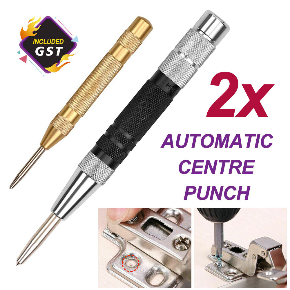 130/155 mm Automatic Centre Punch Strong Adjustable Spring Loaded Drill Tool NEW