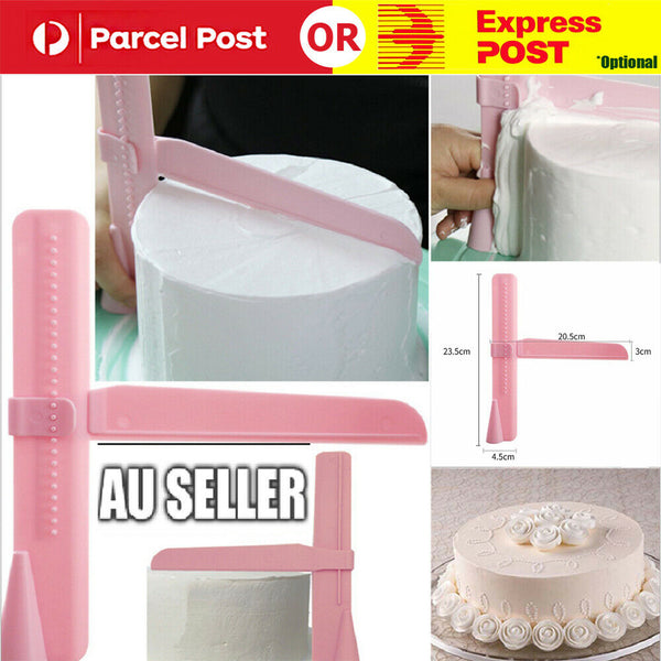 Adjustable Fondant Cake Scraper Icing Piping Cream Spatula Edges Smoother Craft