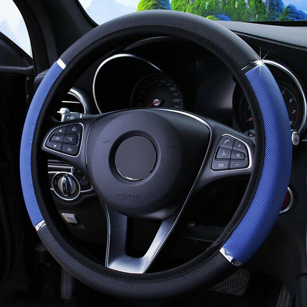 15inch/38cm PU Leather Car Steering Wheel Cover Anti-slip Protector Accessories