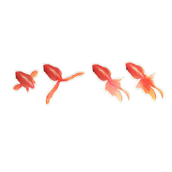 10Pcs Resin Painting Goldfish Sticker 3D Water Paint Clear Film DIY Decor Gift