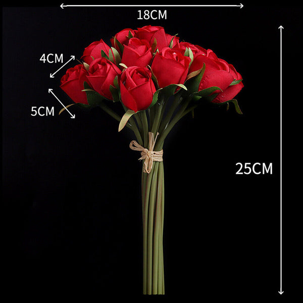 18x of imitation roses bridal bouquets wedding holiday home highend Party Decor