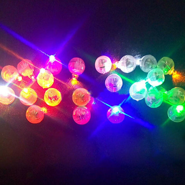 Up to 100PCS LED BALLOON LIGHT Multi Colour Glowing Flashing For Disco Party NEW