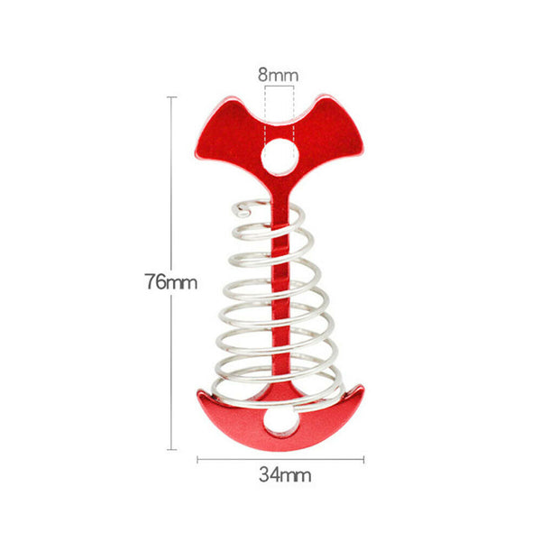 10X Tent Stakes Deck Anchor Pegs Camping Outdoor Spring Fishbone Fixed Nails AU
