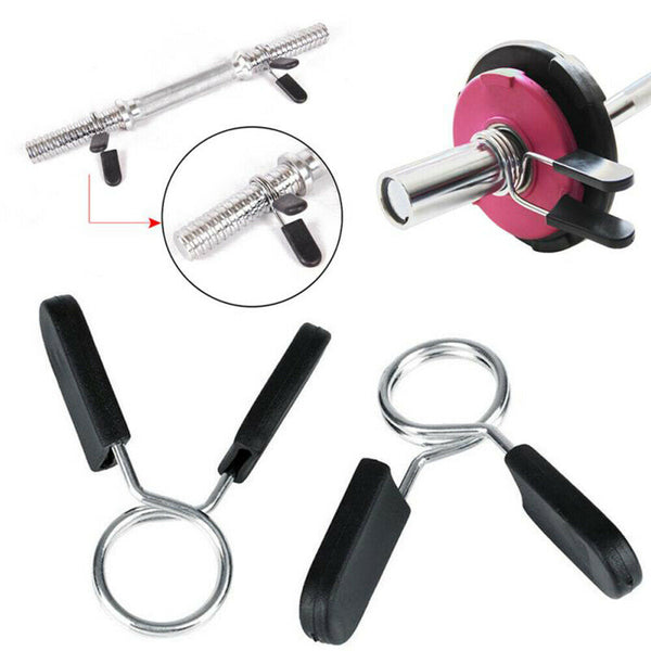 2Pcs 25/28/30mm Gym Dumbbell Barbell Weight Bar Lock Clamp Spring Collar Clips