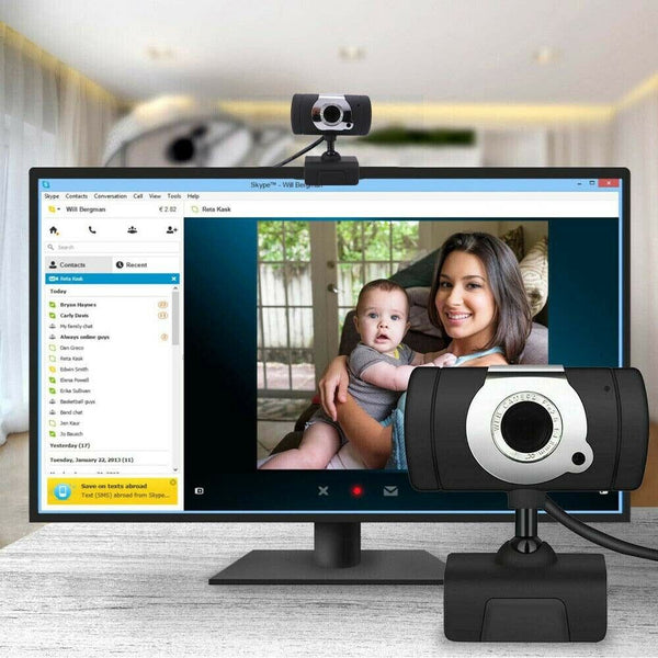 USB Webcam Full HD Web Camera Cam with Microphone for PC Computer Laptop Desktop