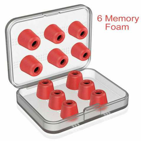 Silicone Memory Foam Ear Tips Earplug In-Ear Replacement For Earbuds Headset