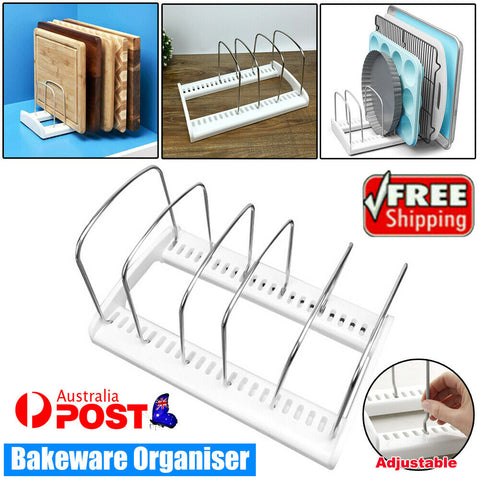 Kitchen Bakeware Organiser Rack Baking Tray Cutting Board Storage For Bakeware