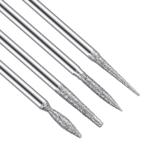 30pcs Electroplated Diamond Grinding Needles 3.0mm Shank Rods Heads Carving Tool