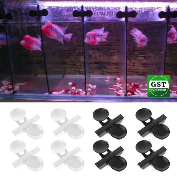 5/10X Divider Sheet Holder Plastic Suction Cups Kit For Aquarium Fish Tank