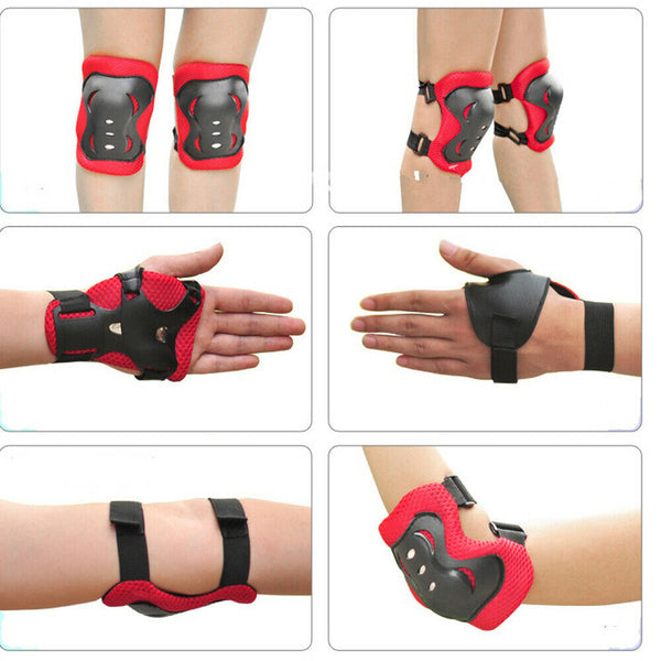 Kids Scooter Roller Ski Skate Protection Kit Skating Knee Pads Wrist Elbow Pads