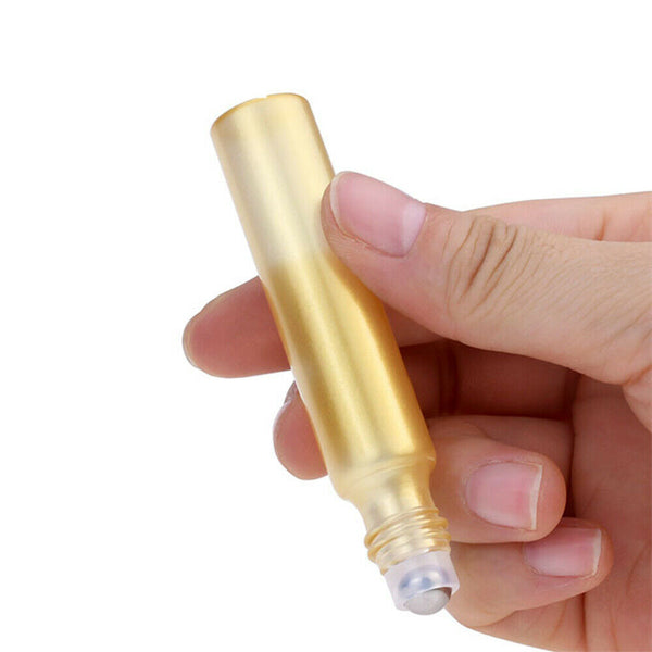 10ml Glass Roller Bottle Rollerball Perfume Essential Oil Roll On Ball 6 Color