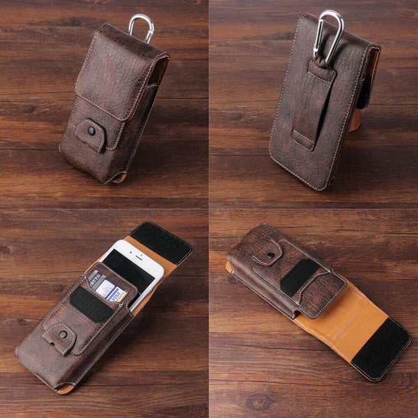 Universal Luxury Leather Flip Belt Wallet Pouch Card Cell Phone Case Cover Bag